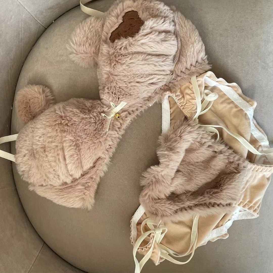 Bearaboo™ - Girl's Underwear Cartoon Bear Bra Set