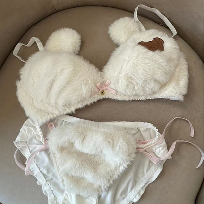Bearaboo™ - Girl's Underwear Cartoon Bear Bra Set